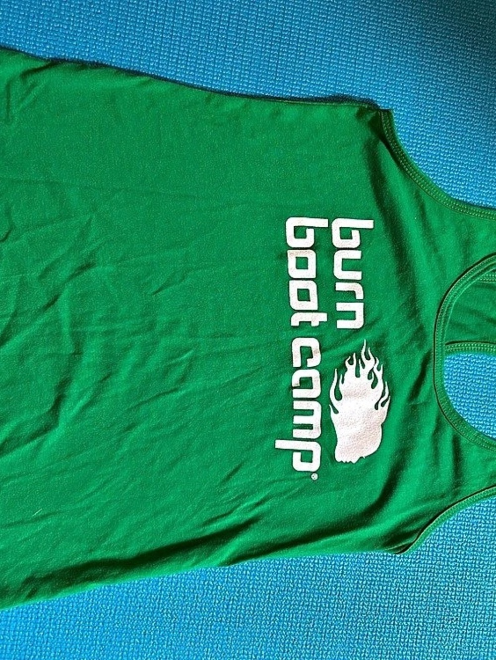 burn boot camp Green Athletic Tank Size Small